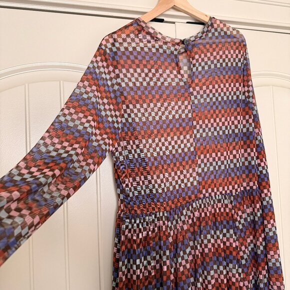 NWT Dressed in Lala More You Mesh Maxi Dress in Disco Checkerboard, Size 2X - Picture 8 of 16